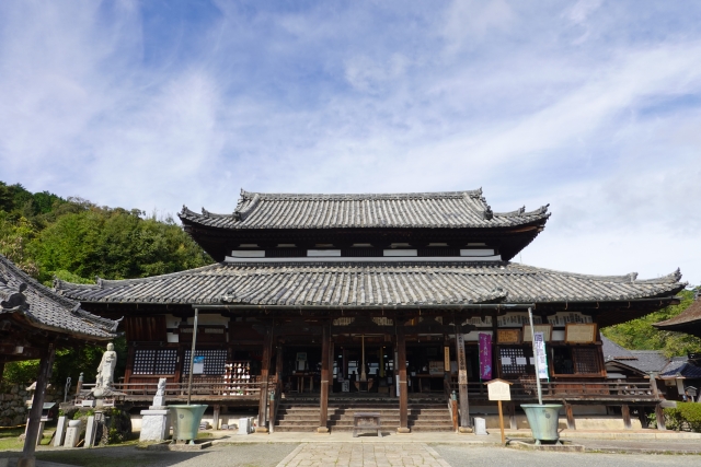 三井寺・観音堂の外観。上映祭の体験会場近くの風景。