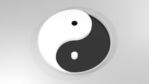 太極図のイラスト画像