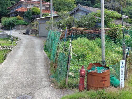 餘部地区に到着後、鎧駅側を振り返って撮影した写真