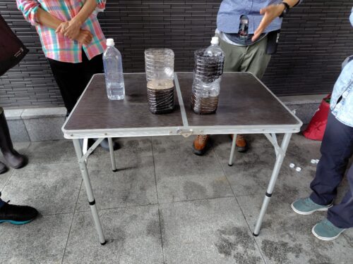 Bの土が一気に落ちた後の状態